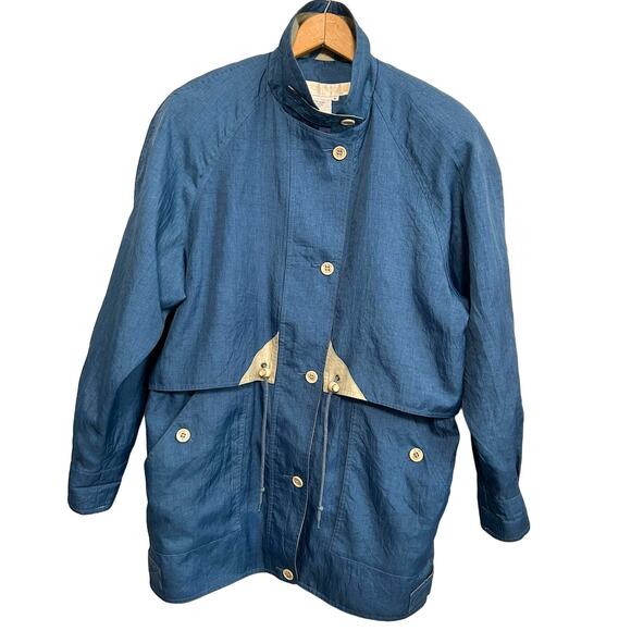 Vintage Architect Utility Jacket S Blue Lightweight Minimalist Outdoor Chic Work - Picture 2 of 10